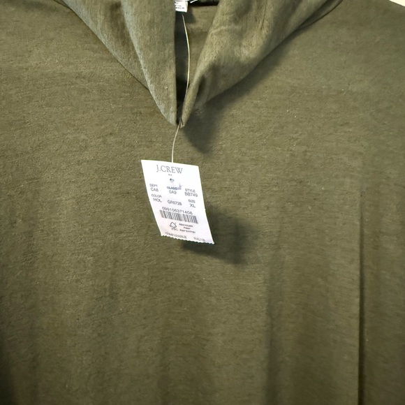 NWT JCrew Tissue Turtleneck long sleeve in heathered olive green - Picture 4 of 9